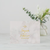 Carte postale mariage Foil Cherry Blossom Invitati (Debout devant)