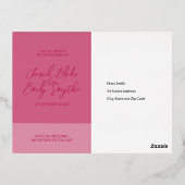 Carte postale mariage Foil Invitation (Verso)