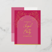 Carte postale mariage Foil Invitation (Recto/Verso)