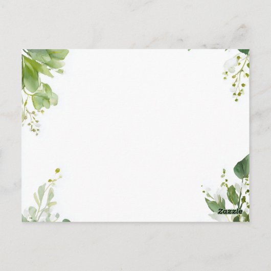 Carte Postale Mariage frontalier des Branches vertes (Dos)