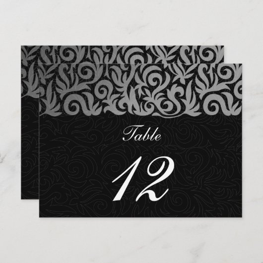 Carte Postale Mariage frontalier Ombre argent et noir (Devant / Derrière)