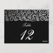 Carte Postale Mariage frontalier Ombre argent et noir (Dos)