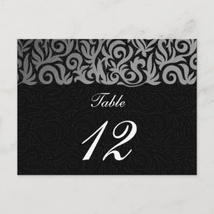Carte Postale Mariage frontalier Ombre argent et noir