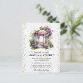 Carte Postale Mariage Gazebo du jardin de printemps aquarelle (Debout devant)