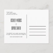 Carte postale Mariage géométrique colorée moderne (Dos)