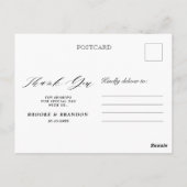 Carte Postale Mariage géométrique Merci blanc d'or de la marine (Dos)