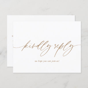 Carte postale Mariage Gold Calligraphy Choix du me