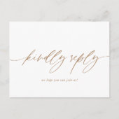 Carte postale Mariage Gold Calligraphy Choix du me (Devant)