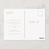 Carte Postale Mariage Gold Script Love reporté Modifier la date (Dos)