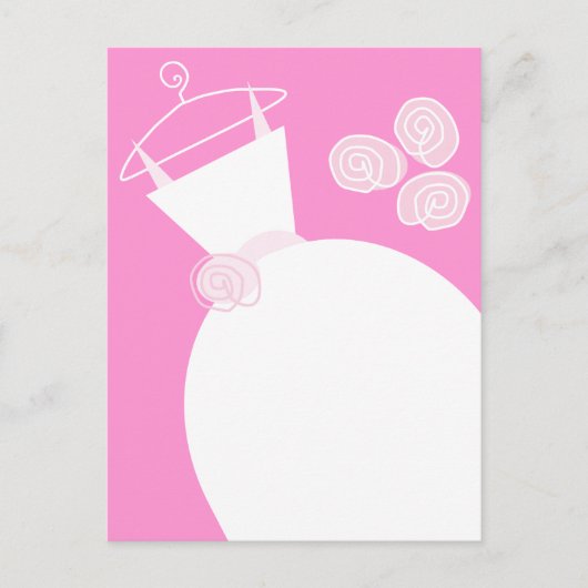 Carte postale mariage Gown Pink (Devant)