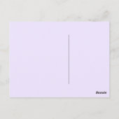 Carte Postale Mariage Gown violet noir pastel horizontal (Dos)