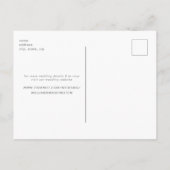 Carte Postale Mariage gris simple Enregistrer la date (Dos)