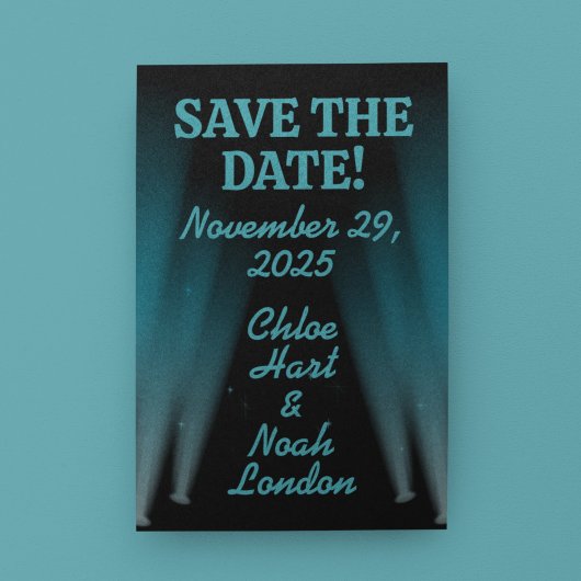 Carte Postale Mariage Hollywood Lights Save-the-Date