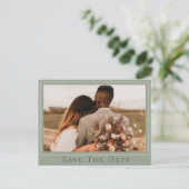 Carte Postale Mariage intemporel simple Enregistrer la date Cart (Debout devant)