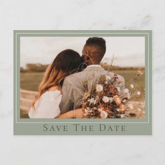 Carte Postale Mariage intemporel simple Enregistrer la date Cart (Devant)