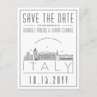 Mariage italien | Skyline stylisée Enregistrer la