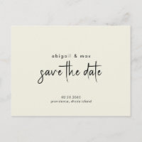 Mariage jaune pâle simple Enregistrer la date Cart