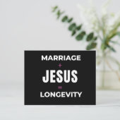 Carte Postale Mariage + Jésus = Longévité (Debout devant)
