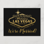 Carte postale Mariage Las Vegas - Or (Devant)