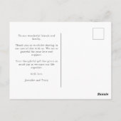 Carte Postale Mariage LGBTQ Remerciements élégants à l'aquarelle (Dos)