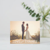 Carte postale Mariage Love and Thanks (Debout devant)