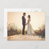 Carte postale Mariage Love and Thanks (Devant / Derrière)