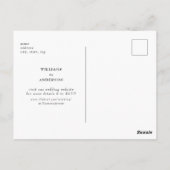 Carte Postale Mariage Love Blush & Black Enregistrer la date Ann (Dos)