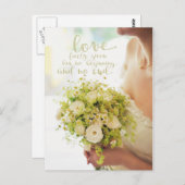 Carte Postale Mariage Love Bride Flowers (Devant / Derrière)