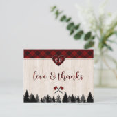 Carte Postale Mariage LumberJack et Jill Anniversaire Merci (Debout devant)