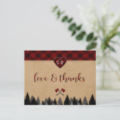Carte Postale Mariage LumberJack et Jill Anniversaire Merci (Debout devant)