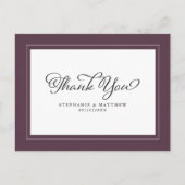 Carte Postale Mariage Luxe Purple Chic  Frontières Modernes (Devant)