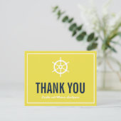 Carte postale Mariage marine et jaune (Debout devant)