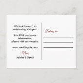 Carte postale Mariage Maroon Elegant Script (Dos)