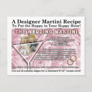 Carte postale mariage Martini Recette
