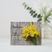Carte postale mariage Merci (Debout devant)