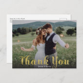 Carte Postale Mariage Merci (Devant / Derrière)