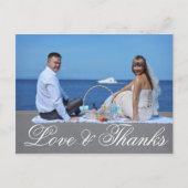 Carte postale mariage Merci (Devant)