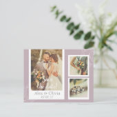 Carte postale mariage Merci (Debout devant)