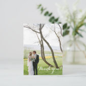 Carte postale mariage Merci (Debout devant)