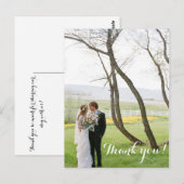 Carte postale mariage Merci (Devant / Derrière)