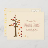 Carte Postale mariage Merci (Devant / Derrière)