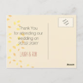 Carte Postale mariage Merci (Dos)