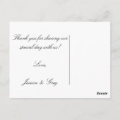 Carte postale mariage Merci (Dos)