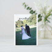 Carte postale mariage Merci (Debout devant)