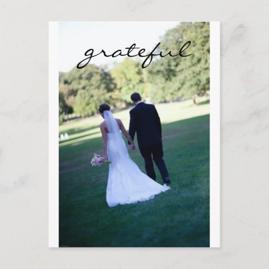 Carte postale mariage Merci (Devant)