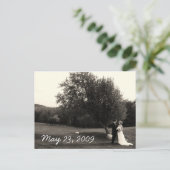 Carte postale mariage Merci (Debout devant)