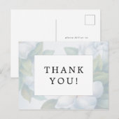 Carte Postale Mariage Merci argent blanc Dogwood fleurs (Devant / Derrière)