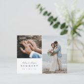 Carte Postale Mariage Merci d'aquarelle côtière de Seaglass (Debout devant)