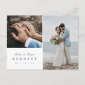 Carte Postale Mariage Merci d'aquarelle côtière de Seaglass (Devant)