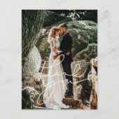 Carte postale Mariage Merci de script (Devant)